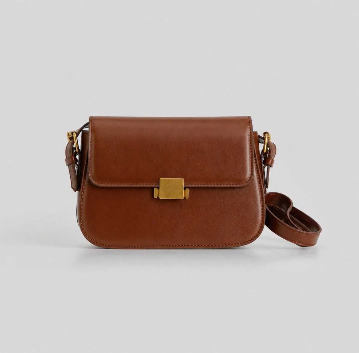 Full-Grain Leather Crossbody Bag | Minimalist Designer Handbag for Women