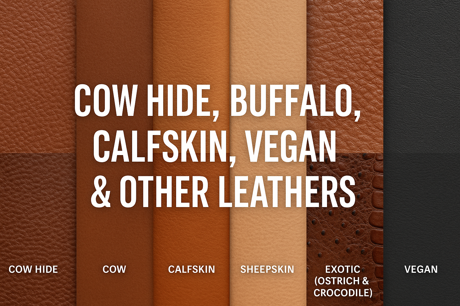 🐄 Cow Hide, Buffalo, Calfskin, Vegan & Other Leathers – A Complete ...