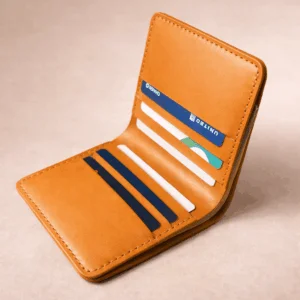 full grain leather card case handmade by TECSOE